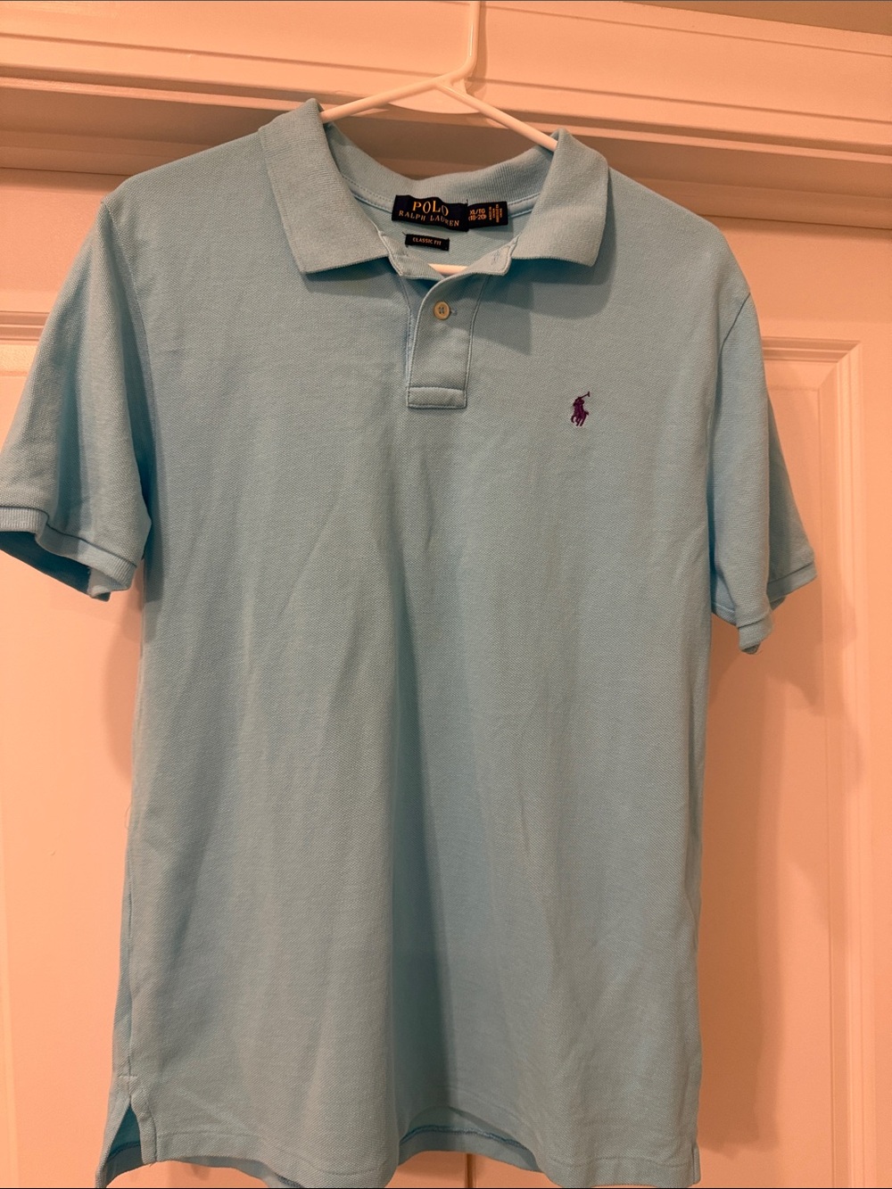 Polo by Ralph Lauren Light turquoise Blue Short-Sleeve Polo with Purple Pony